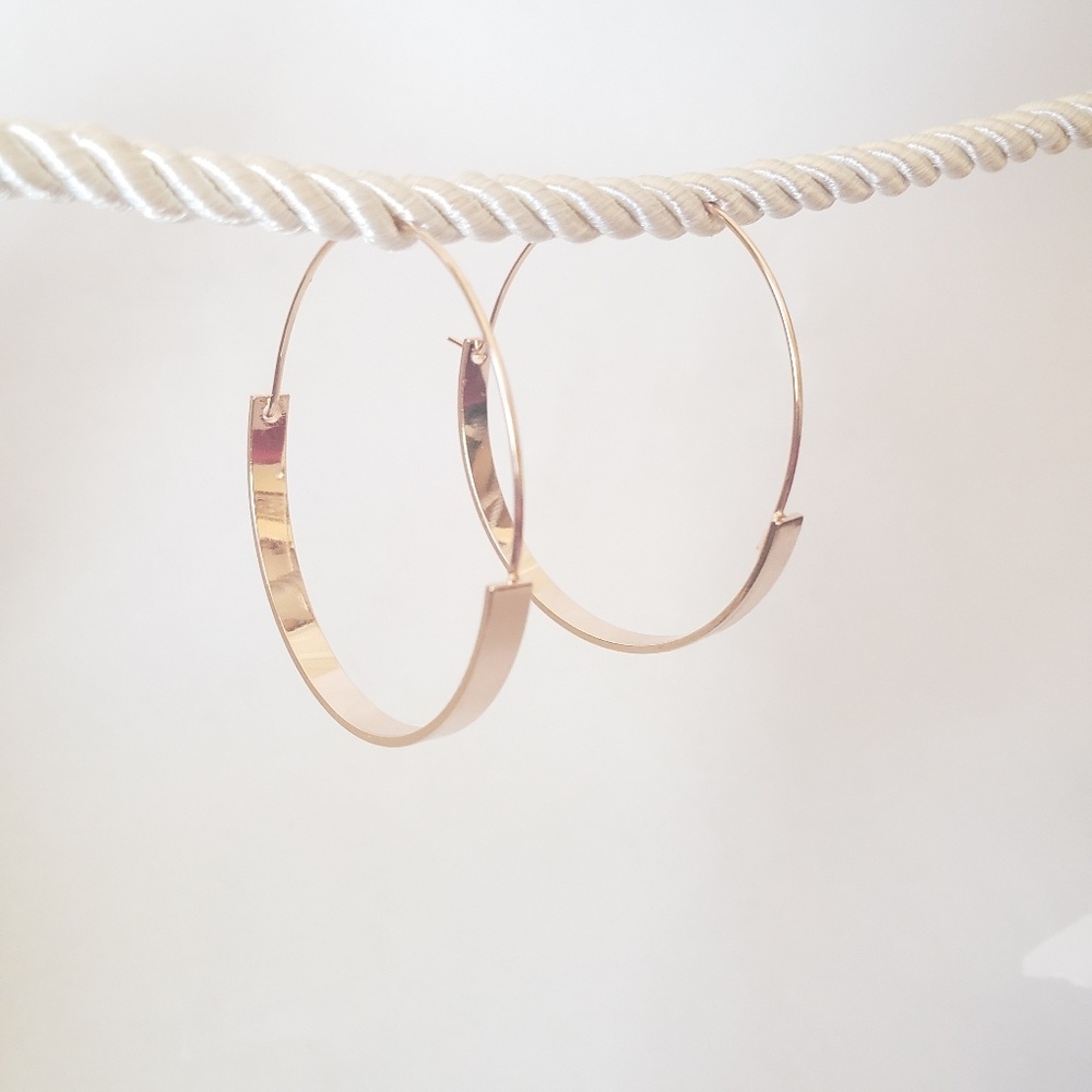 Flat Bottomed Hoop Earrings